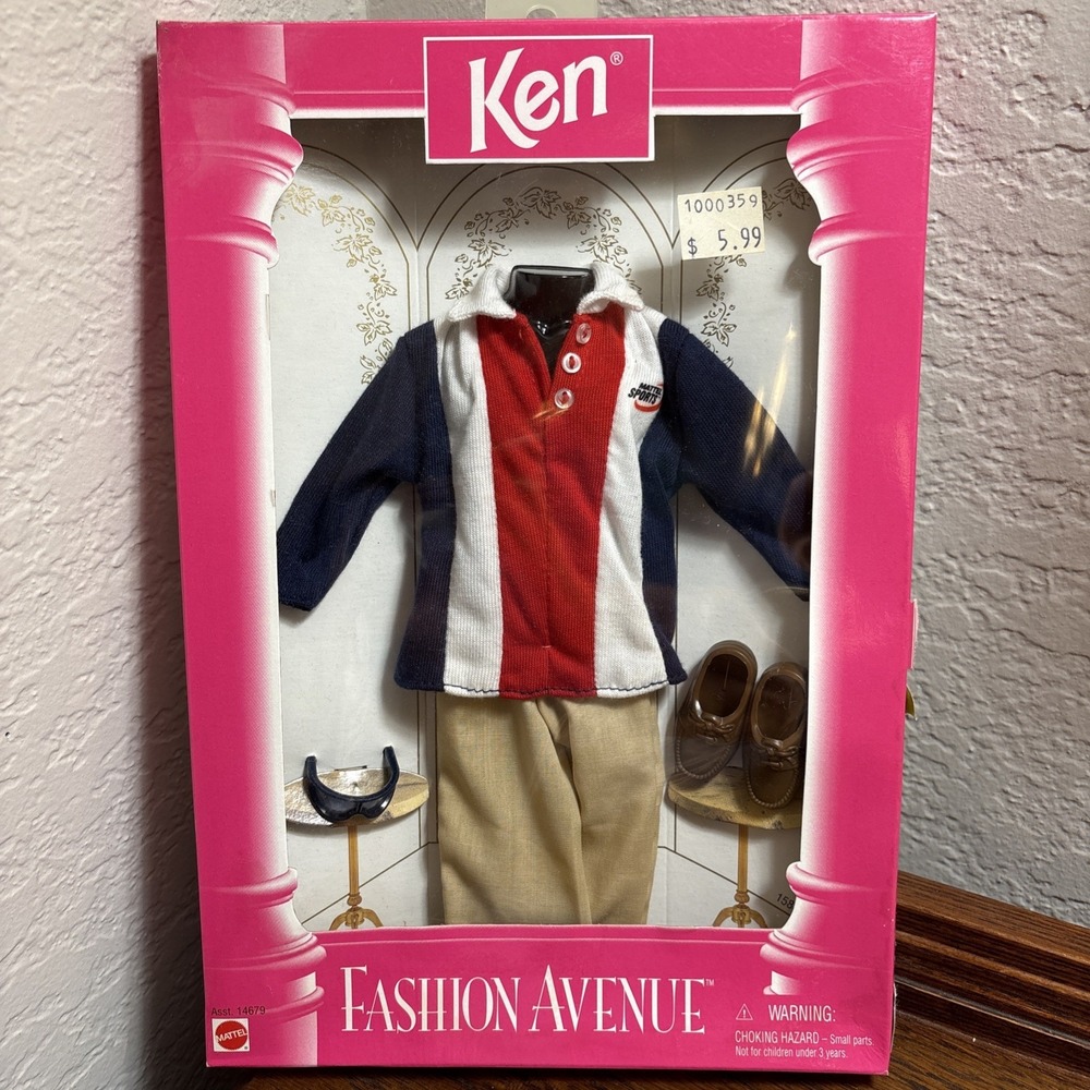 Barbie Fashion Avenue #14679 Ken Fashions Outfit Striped Sports Polo & Khakis